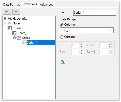 Format-specific options - MS Excel - Extensions - Series