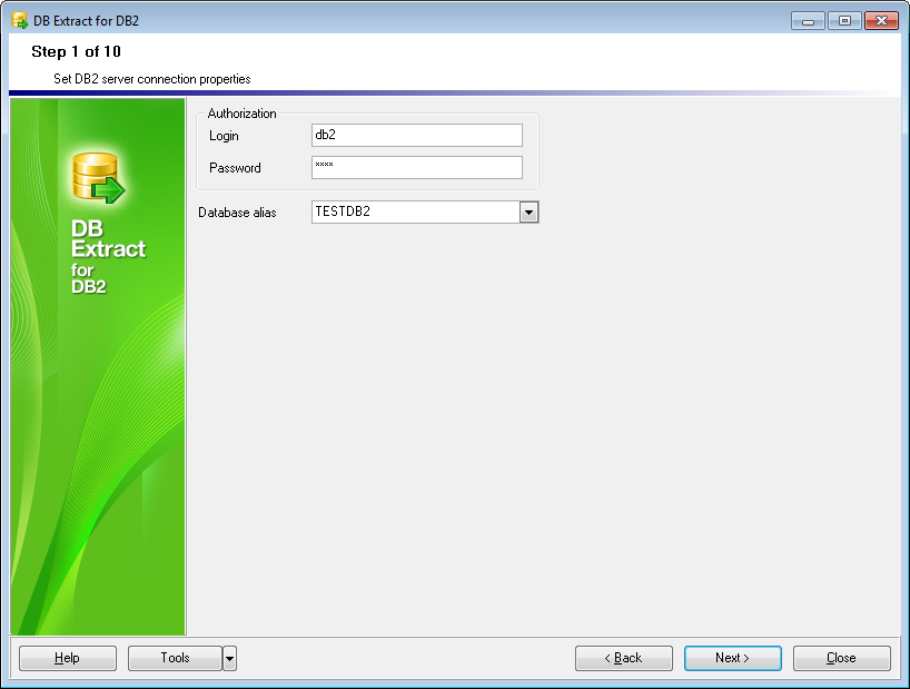 hs2103 - Step1 - Setting connection properties