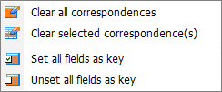 Step 2 - Fields grid - Context menu