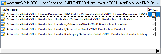 Step 3 - Browsing data comparison results_Synchronize