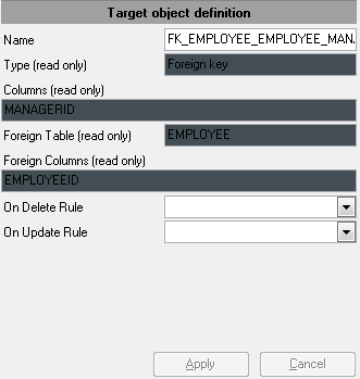 Step 5 - Editing target objects - Target key properties