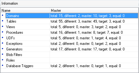 Working with Project - Information window - total