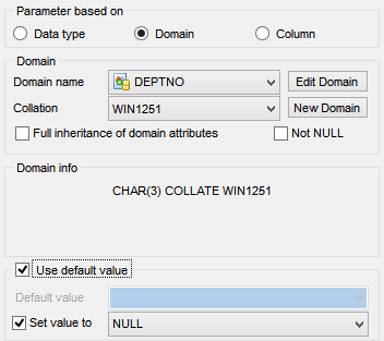 Appendix - Managing parameters - Domain