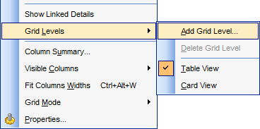 Create Grid Level - Add Grid Level