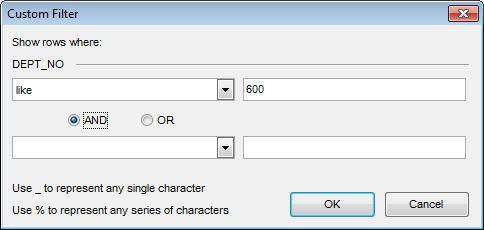 Data View - Grid View - Custom Filter