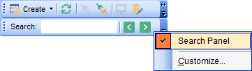 DB Explorer - Search Panel - Activate