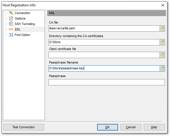 Host Registration Info - SSL