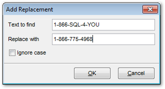 Import Data - Setting advanced field formats - Add Replacement