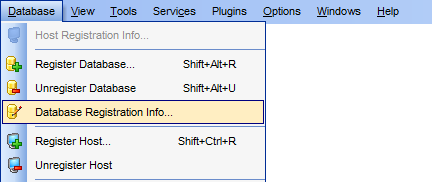 menuDatabaseRegistrationInfo
