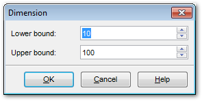 Tables - Field Editor - Array - Dimension Editor