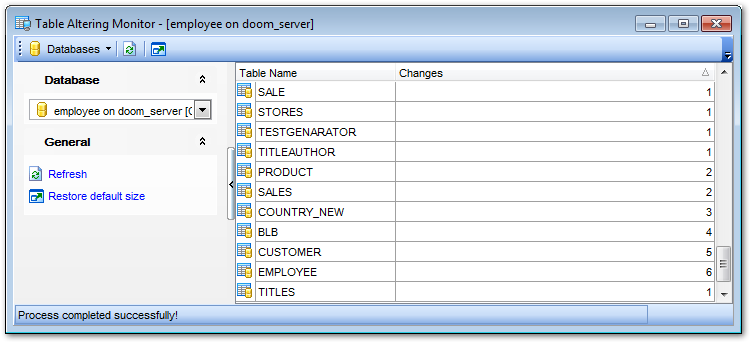 Tables Altering Monitor