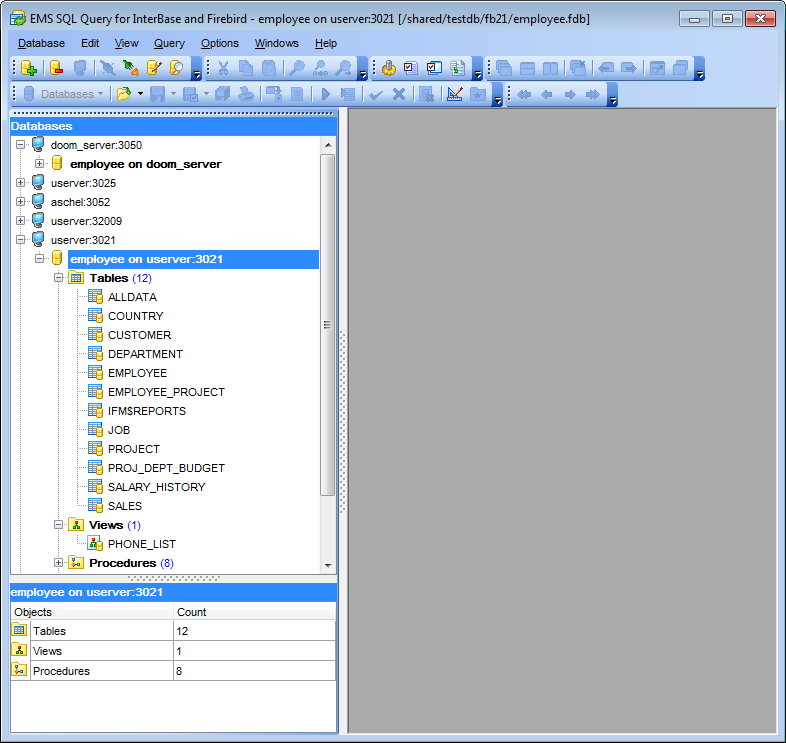 hs2200 - Database navigation