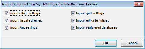 hs2500 - Import settings