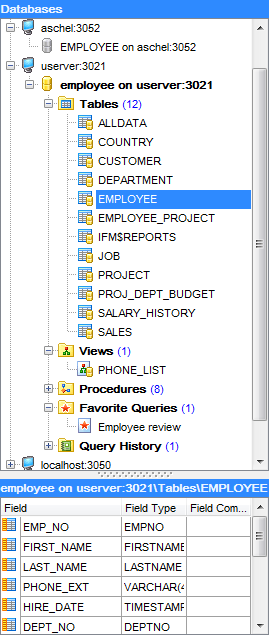 hs3100 - Database Explorer