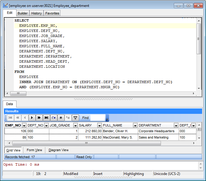 hs3315 - Executing queries