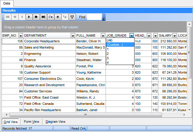 hs3422 - Filtering records