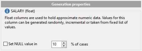 Float field parameters