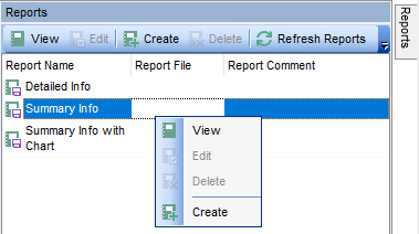 Reports management