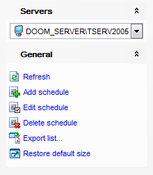 Schedules - Shared schedules manager - Using Navigation bar