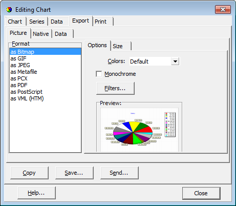 Editing Chart - Export