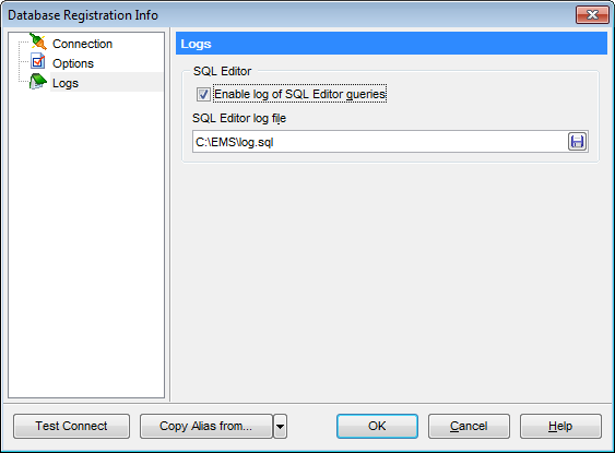 hs3253 - Setting log options