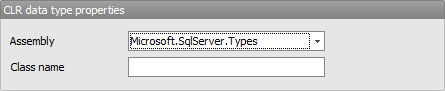 Data Type Editor - Properties - CLR Data Type