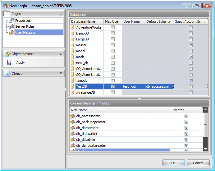 Login Editor - User mapping