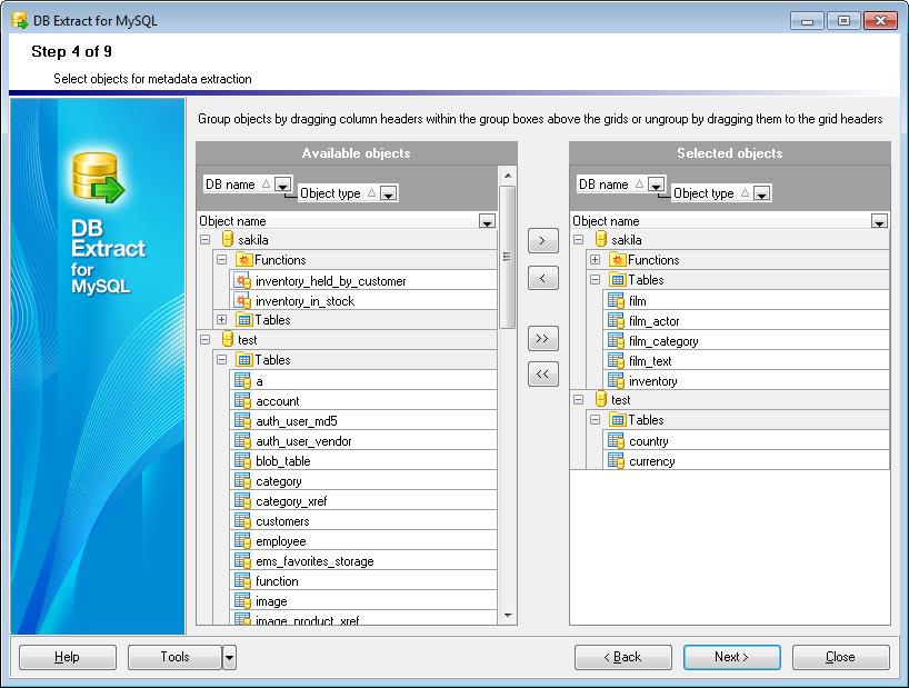 hs2109 - Step4 - Selecting objects for metadata extraction