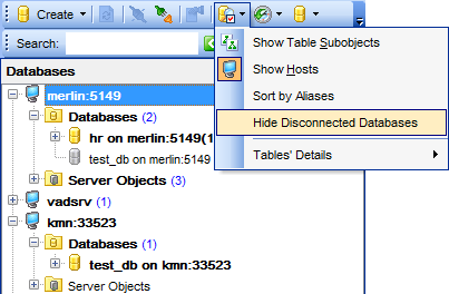 DB Explorer - Configuring DB Explorer - View Mode