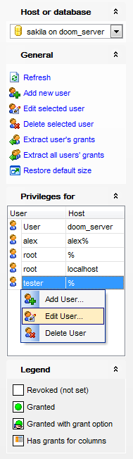 Grant Manager - Using Navigation bar