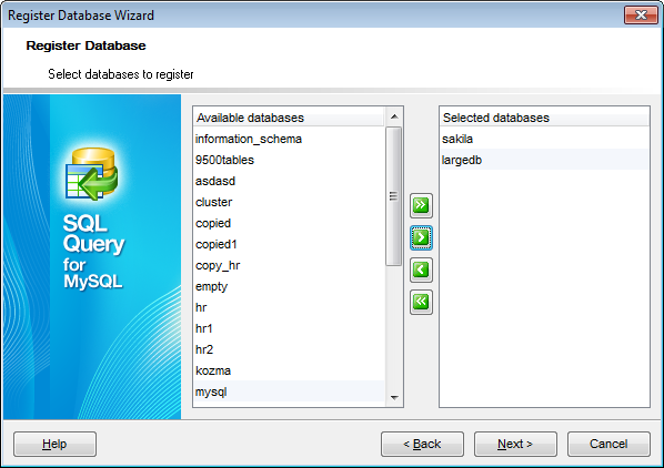 hs3211 - Selecting databases