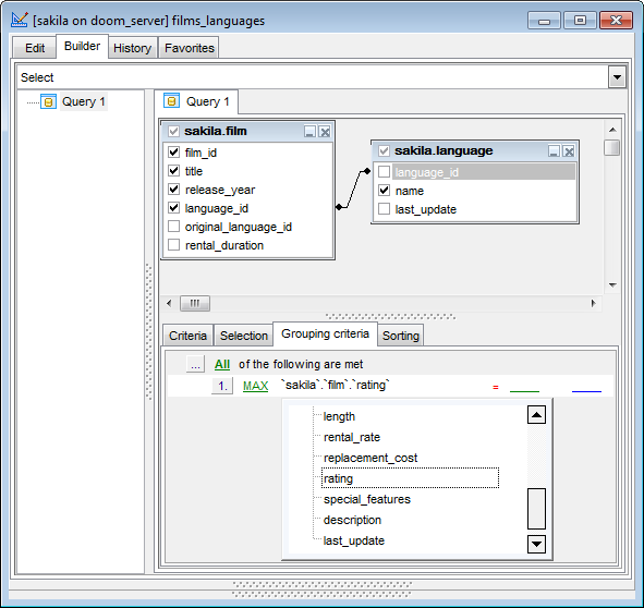 hs3325 - Setting grouping criteria