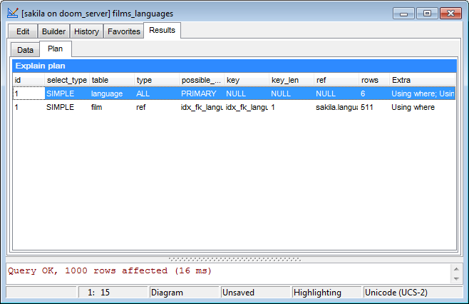 hs3340 - Query Plan