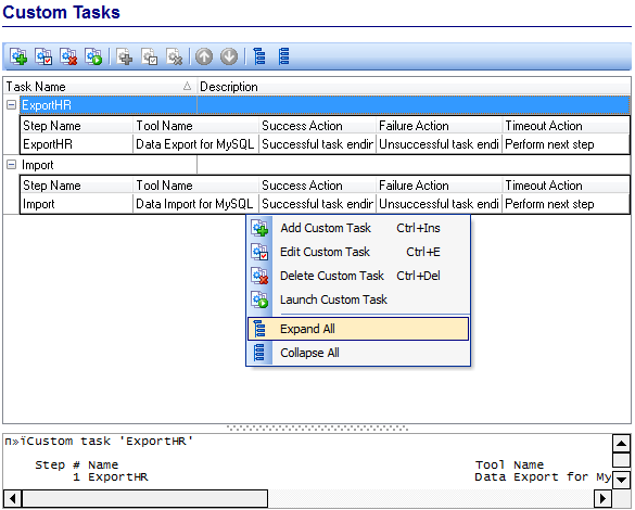 Scheduling and Performing tasks - Managing task steps