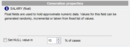 Float field parameters