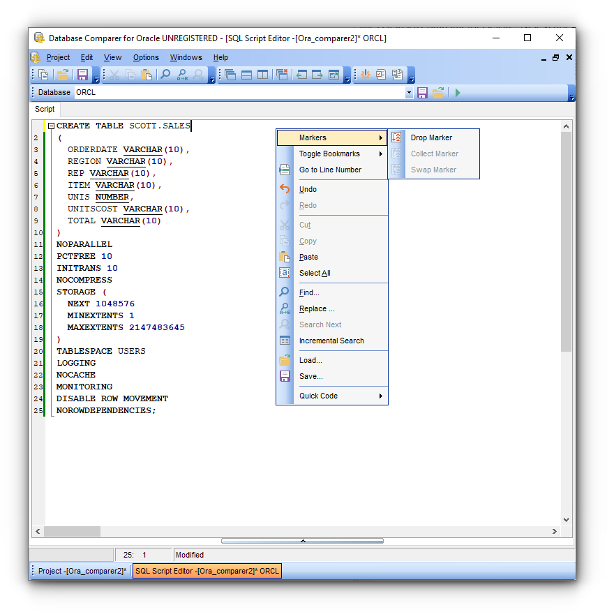 SQL Script Editor