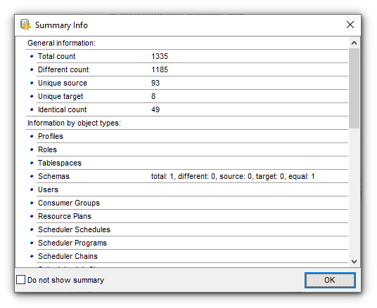 Working with Project - Summary Info