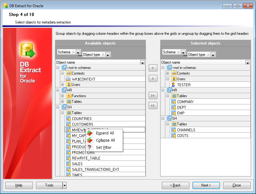 hs2109 - Step4 - Selecting objects for metadata extraction