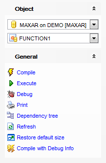 Function Editor - Using Navigation bar