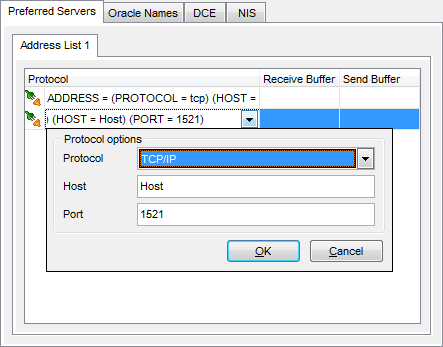 Profile parameters - Naming - Preferred Servers