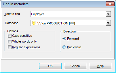 Search in Metadata - Setting search conditions