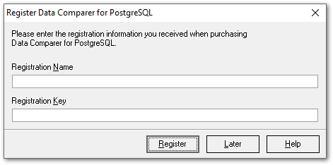 Welcome to Data Comparer - Register product