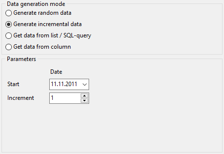 Date field parameters - Mode - Incremental data