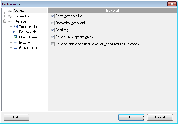 hs2310 - Setting general options