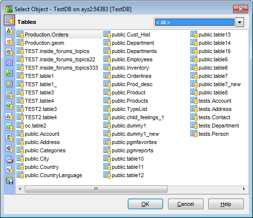 Dependency Tree - Select object