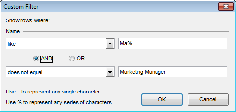 Data View - Grid View - CustomFilter