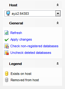 Database Registration Manager - Using Navigation bar