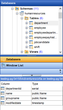 Getting started - Database navigation - SQL Assistant