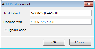 Import Data - Setting advanced field formats - Add Replacement