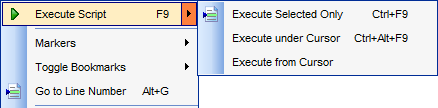 SQL Script Editor - Script execution